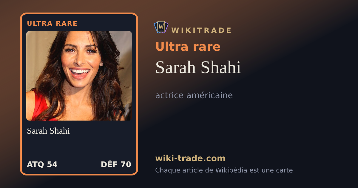 Sarah Shahi — carte Ultra rare