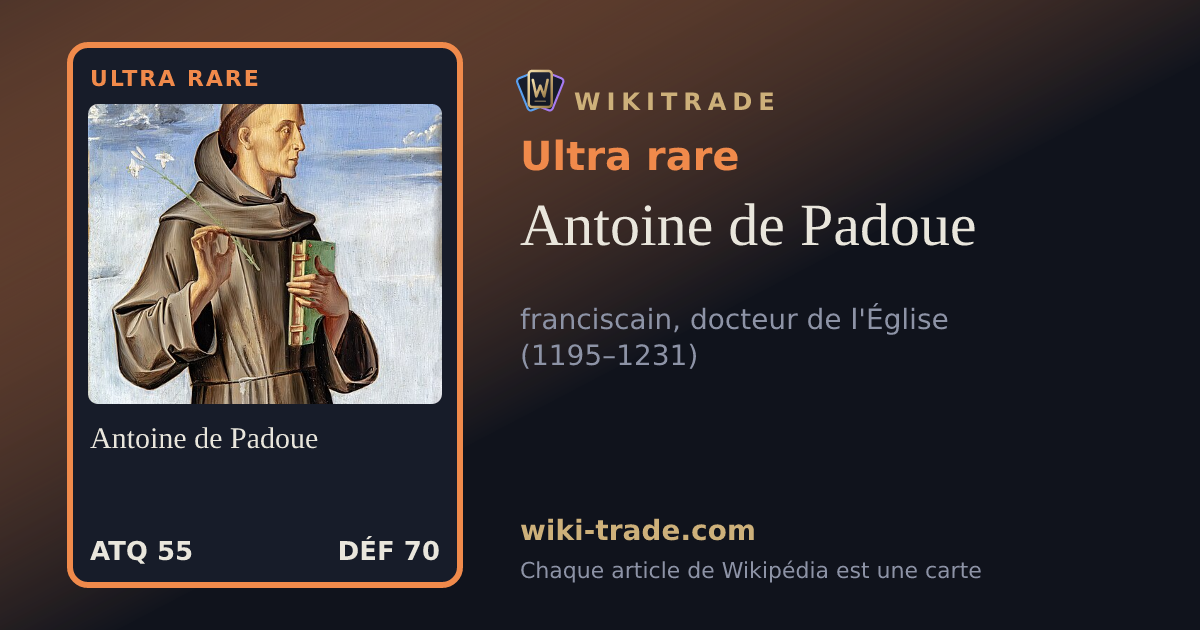 Antoine de Padoue — carte Ultra rare