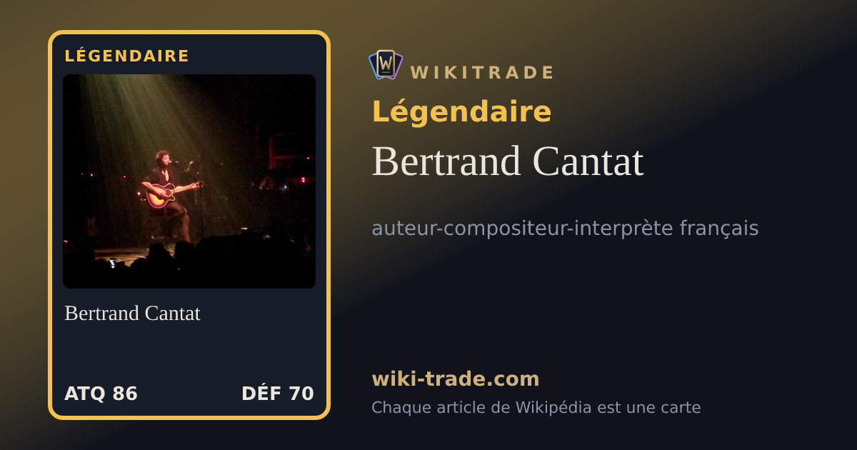 Bertrand Cantat — carte Légendaire
