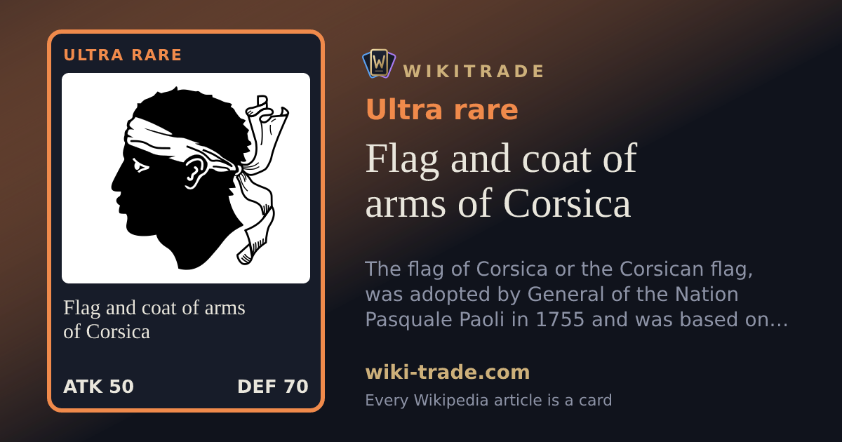 Flag and coat of arms of Corsica — Ultra rare card