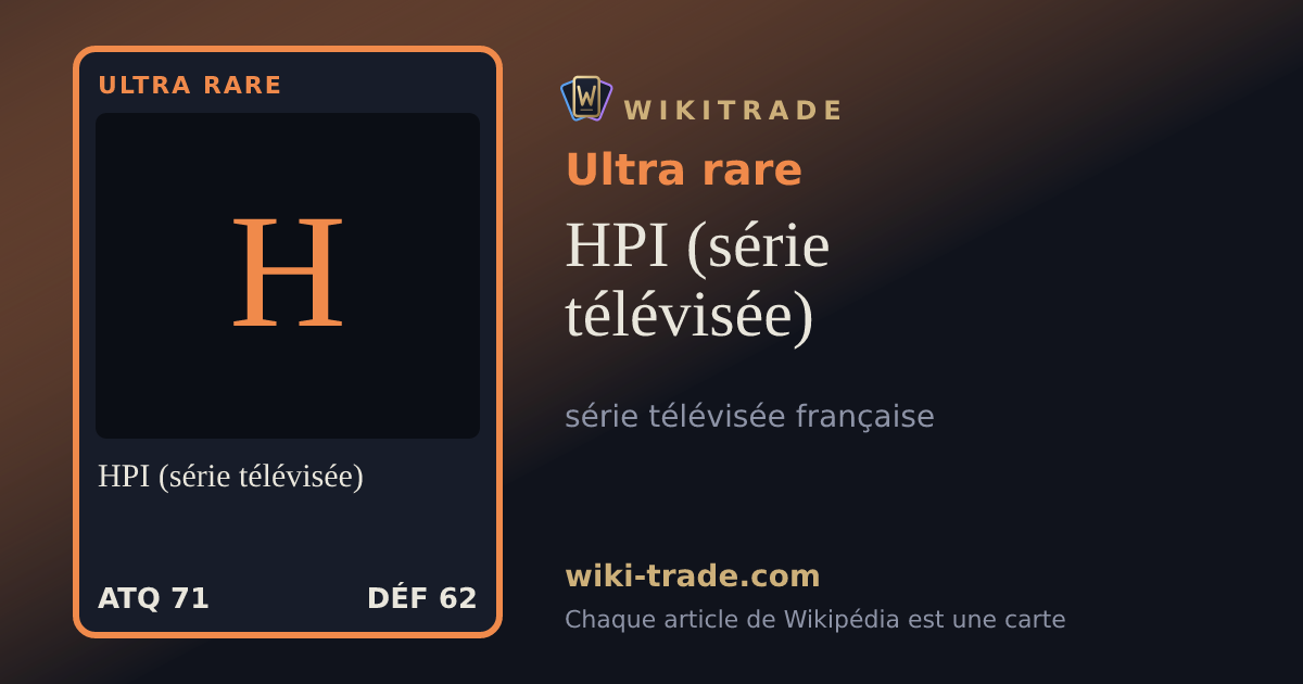 HPI (série télévisée) — carte Ultra rare