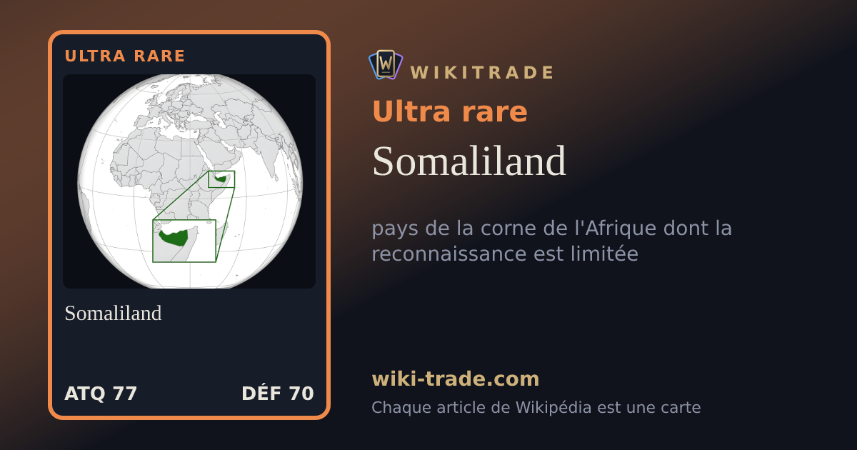 Somaliland — carte Ultra rare