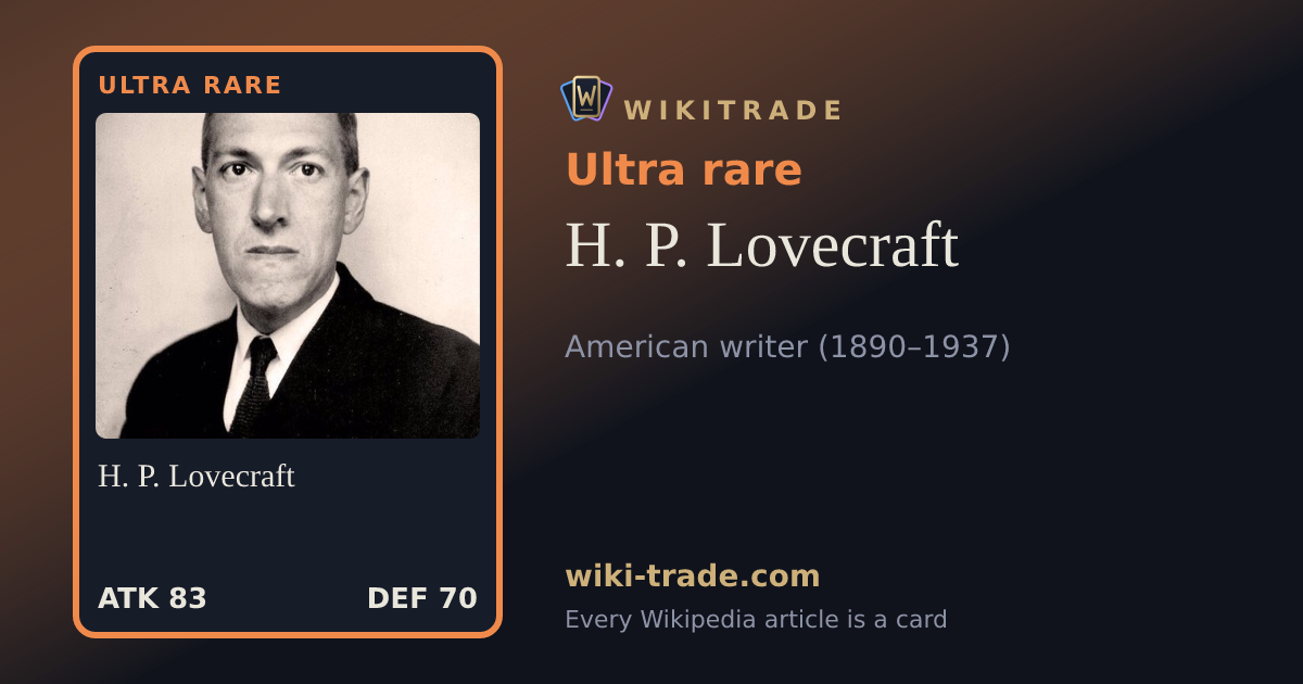 H. P. Lovecraft — Ultra rare card