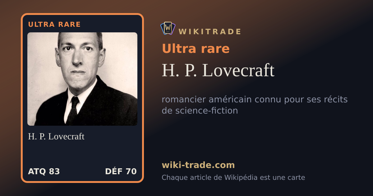 H. P. Lovecraft — carte Ultra rare
