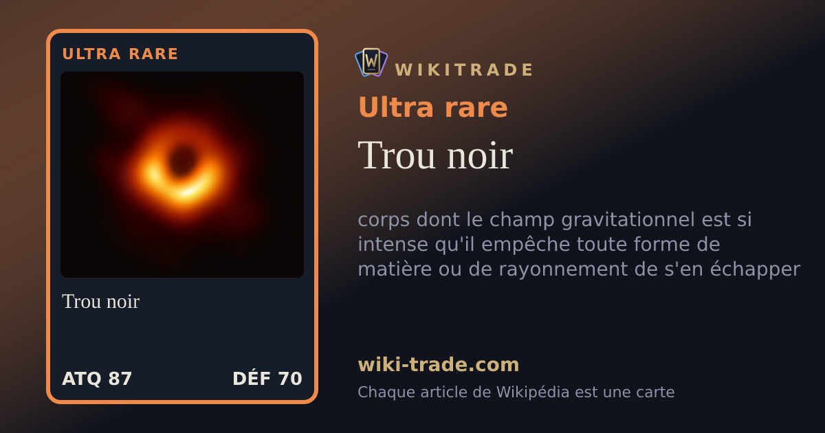 Trou noir — carte Ultra rare
