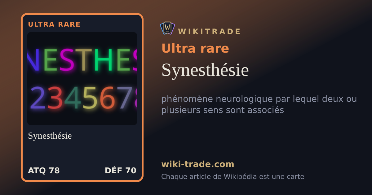 Synesthésie — carte Ultra rare