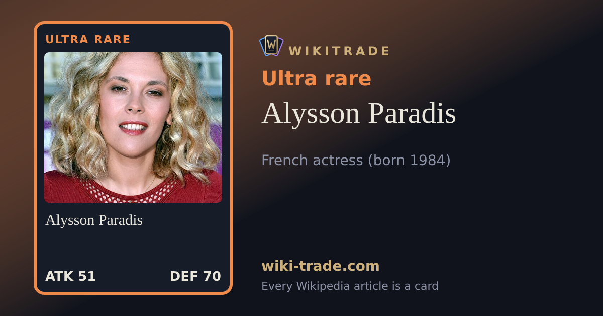 Alysson Paradis — Ultra rare card