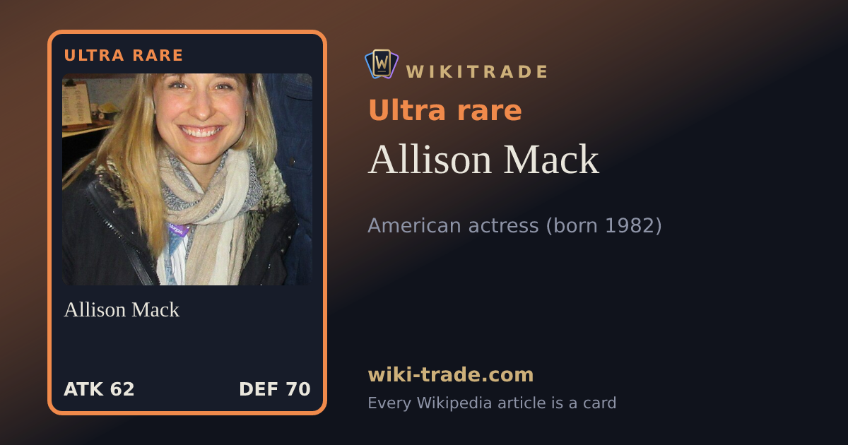 Allison Mack — Ultra rare card
