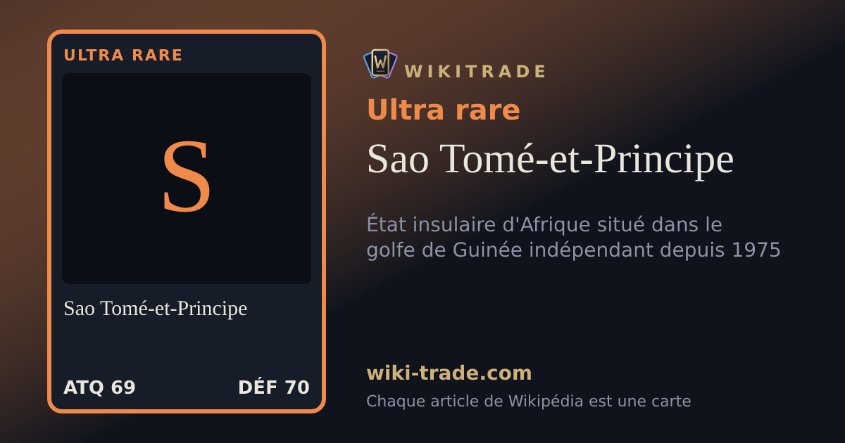 Sao Tomé-et-Principe — carte Ultra rare