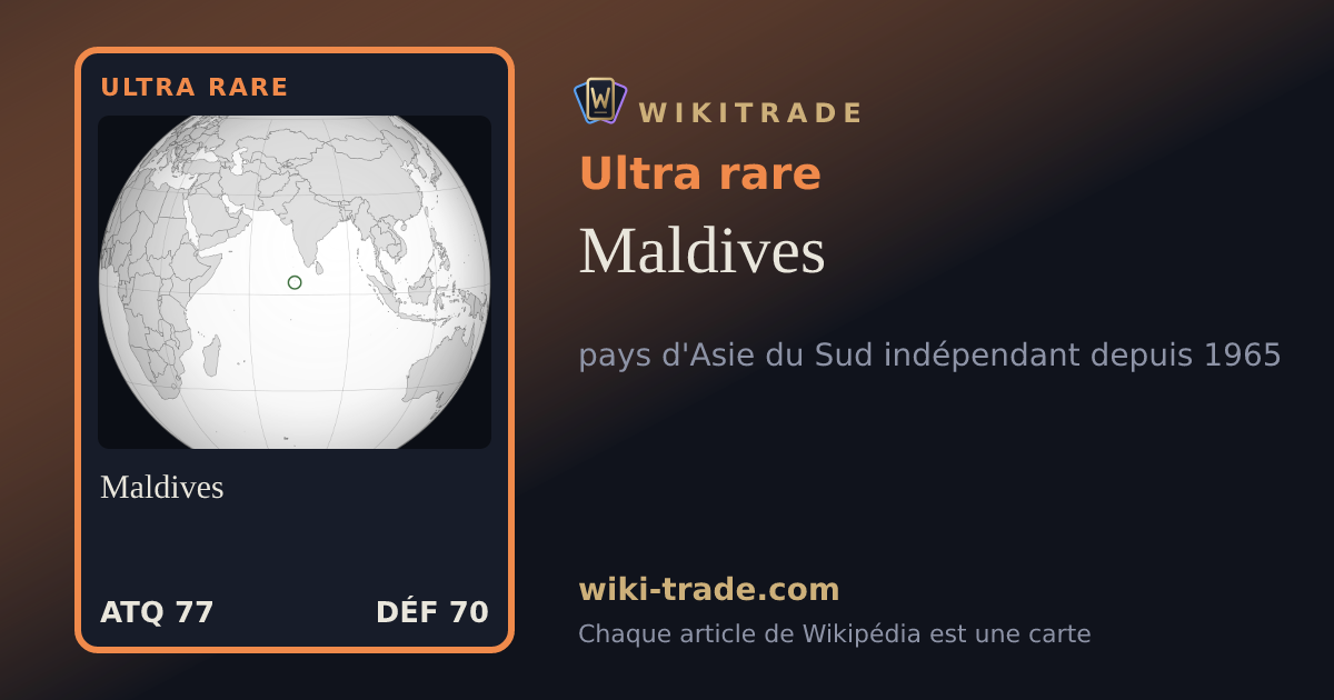 Maldives — carte Ultra rare