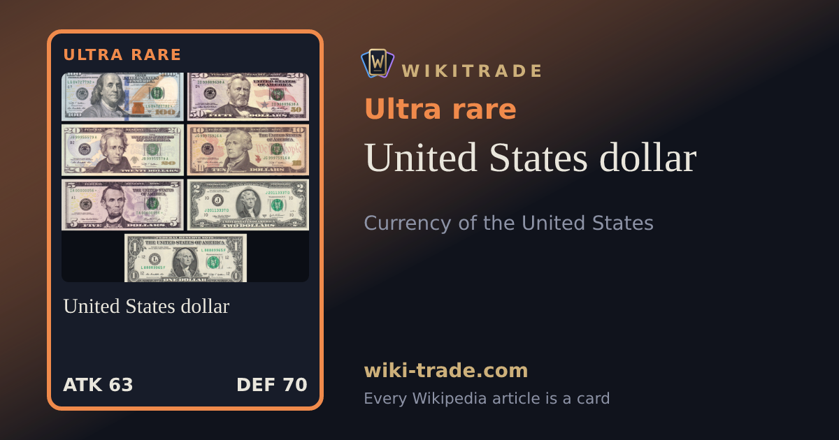 United States dollar — Ultra rare card