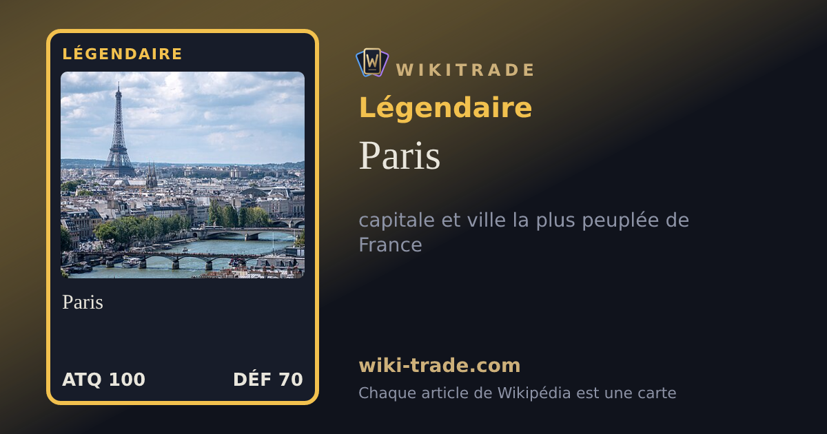 Paris — carte Légendaire