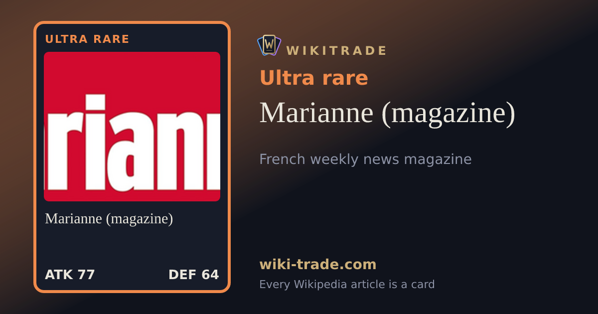 Marianne (magazine) — Ultra rare card