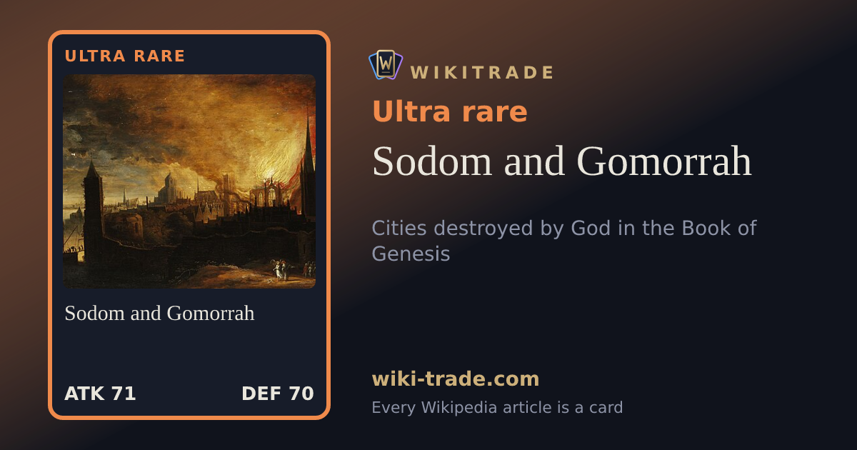 Sodom and Gomorrah — Ultra rare card