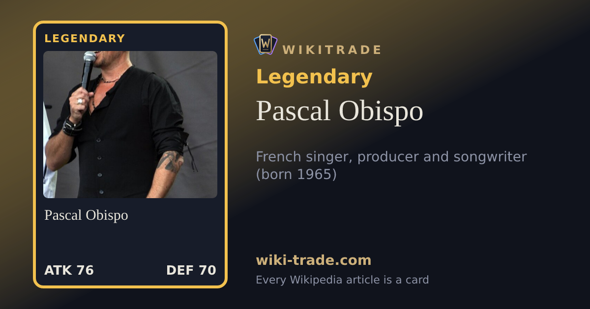 Pascal Obispo — Legendary card