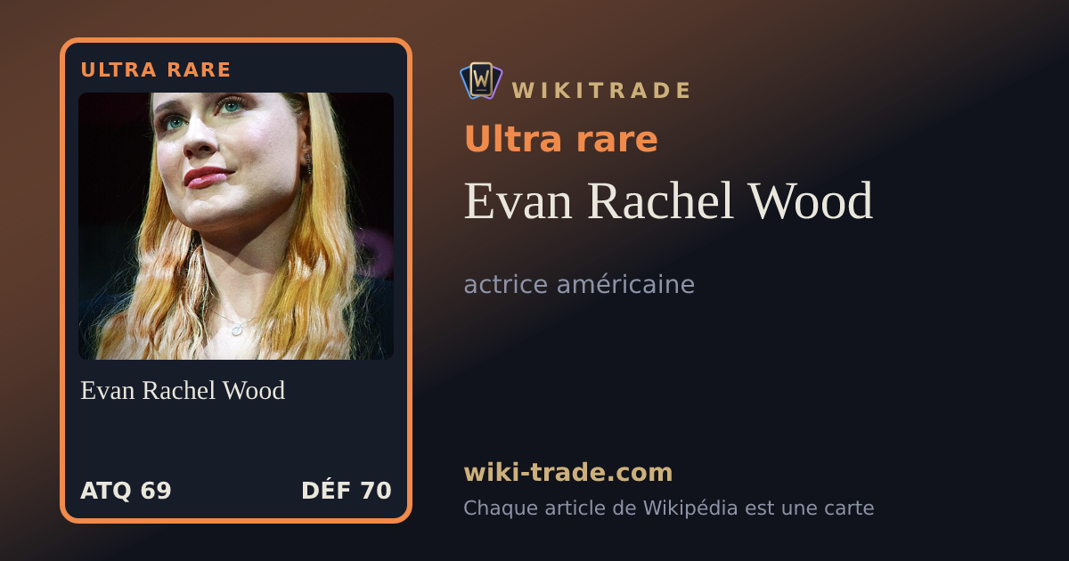 Evan Rachel Wood — carte Ultra rare