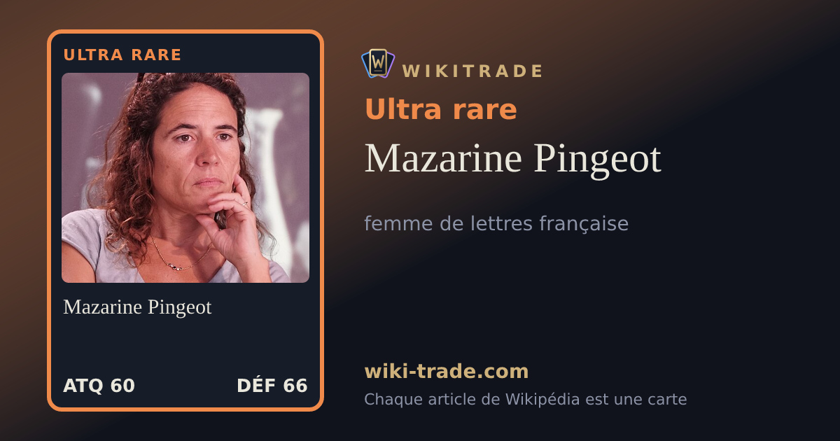 Mazarine Pingeot — carte Ultra rare