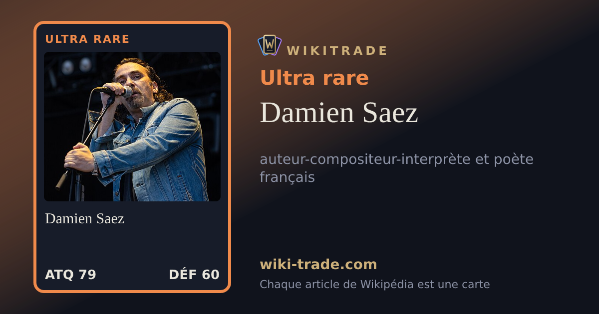 Damien Saez — carte Ultra rare
