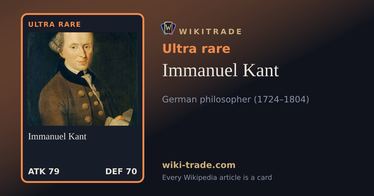 Immanuel Kant — Ultra rare card