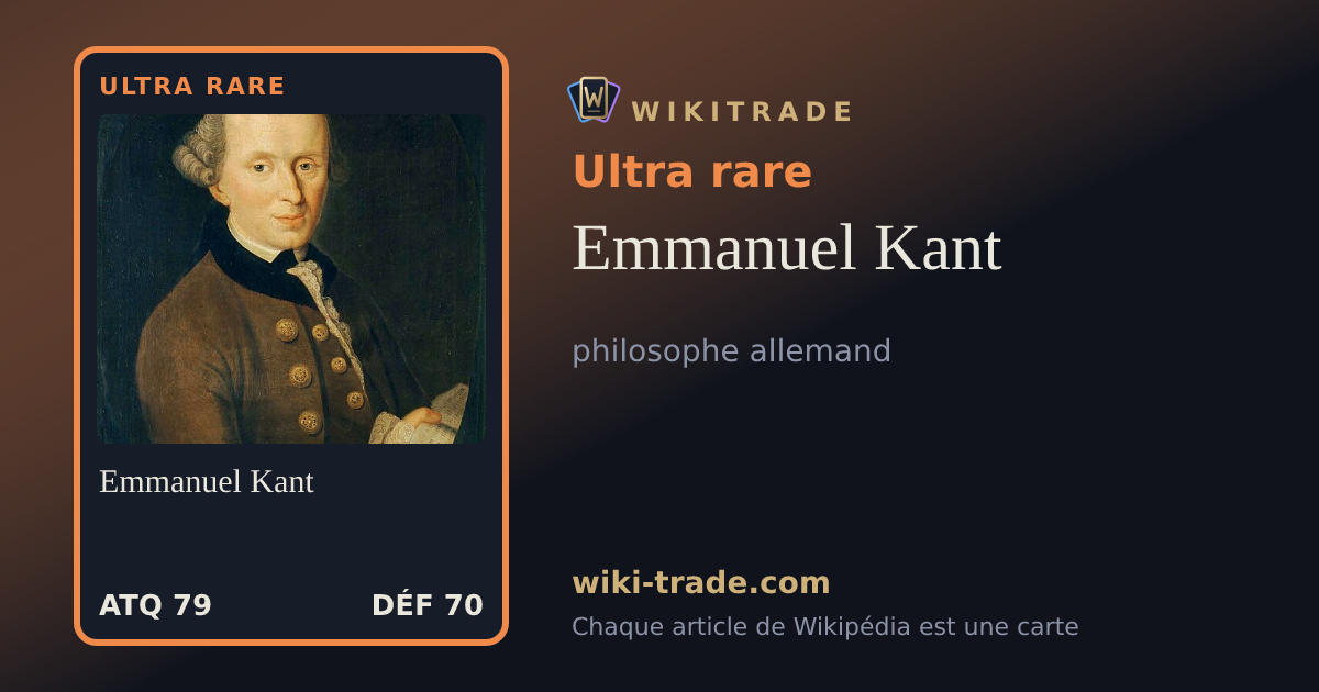 Emmanuel Kant — carte Ultra rare