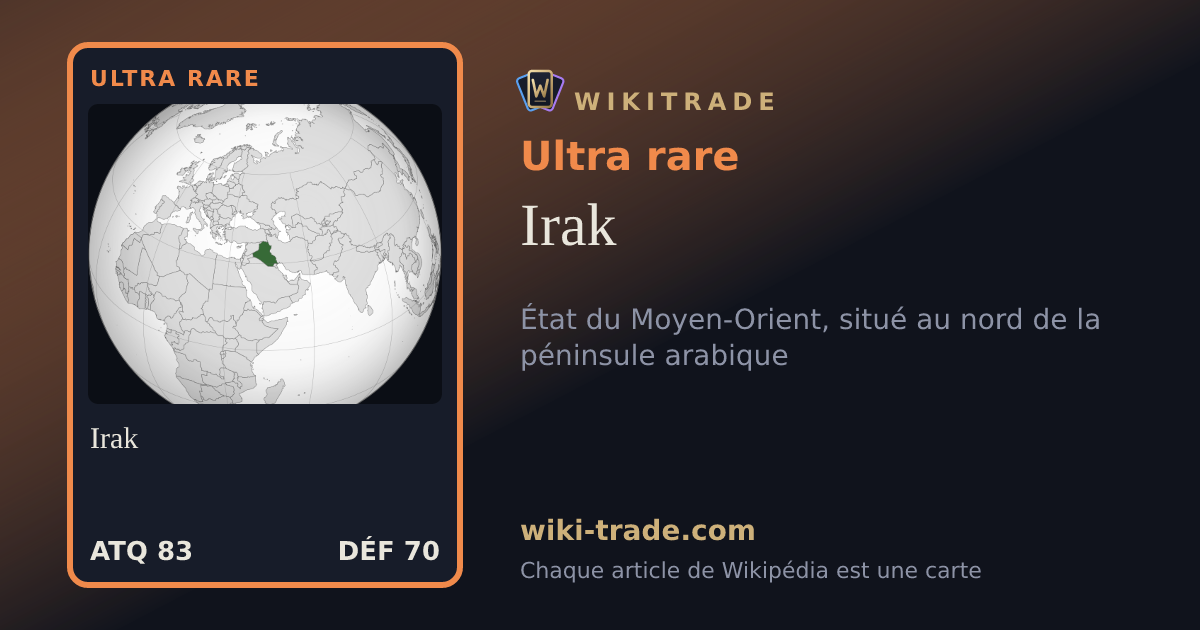 Irak — carte Ultra rare