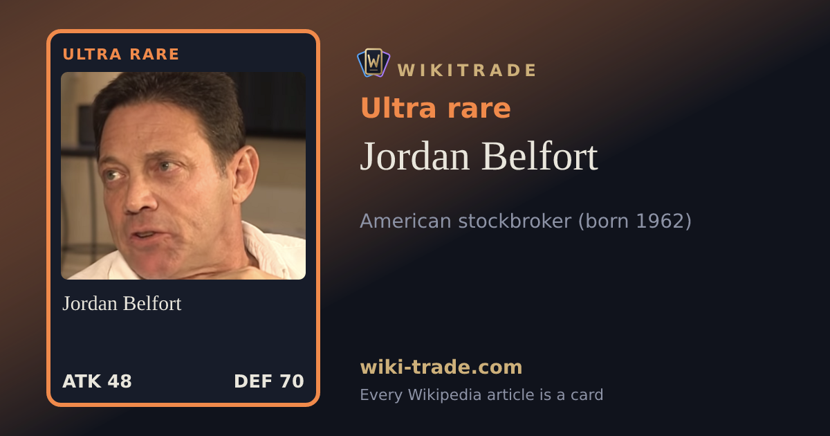 Jordan Belfort — Ultra rare card
