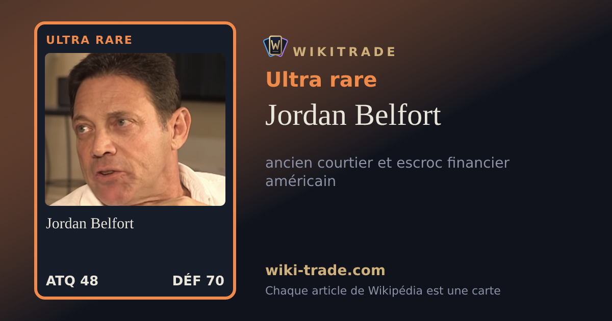Jordan Belfort — carte Ultra rare