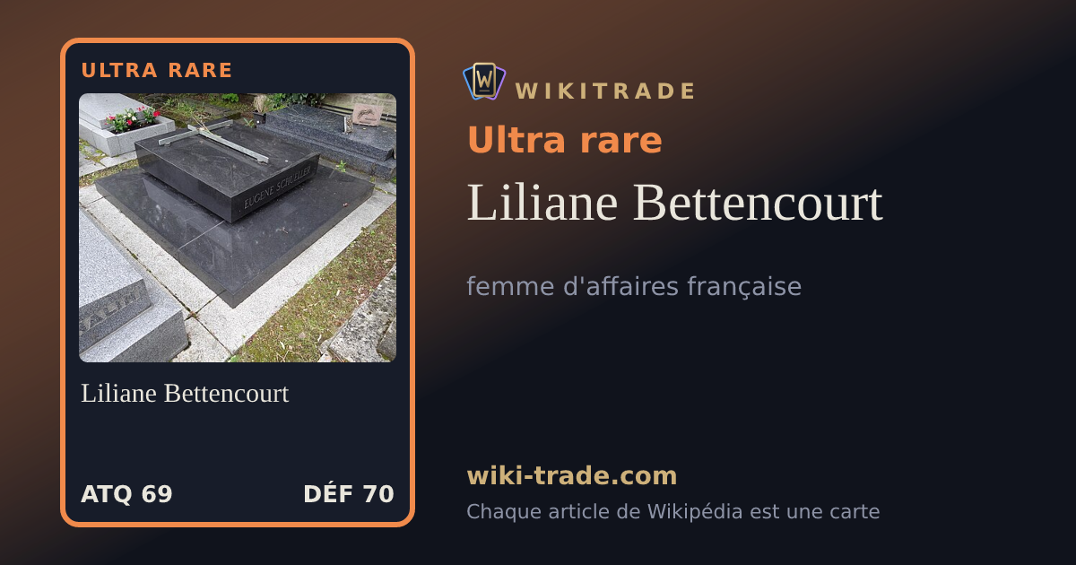 Liliane Bettencourt — carte Ultra rare