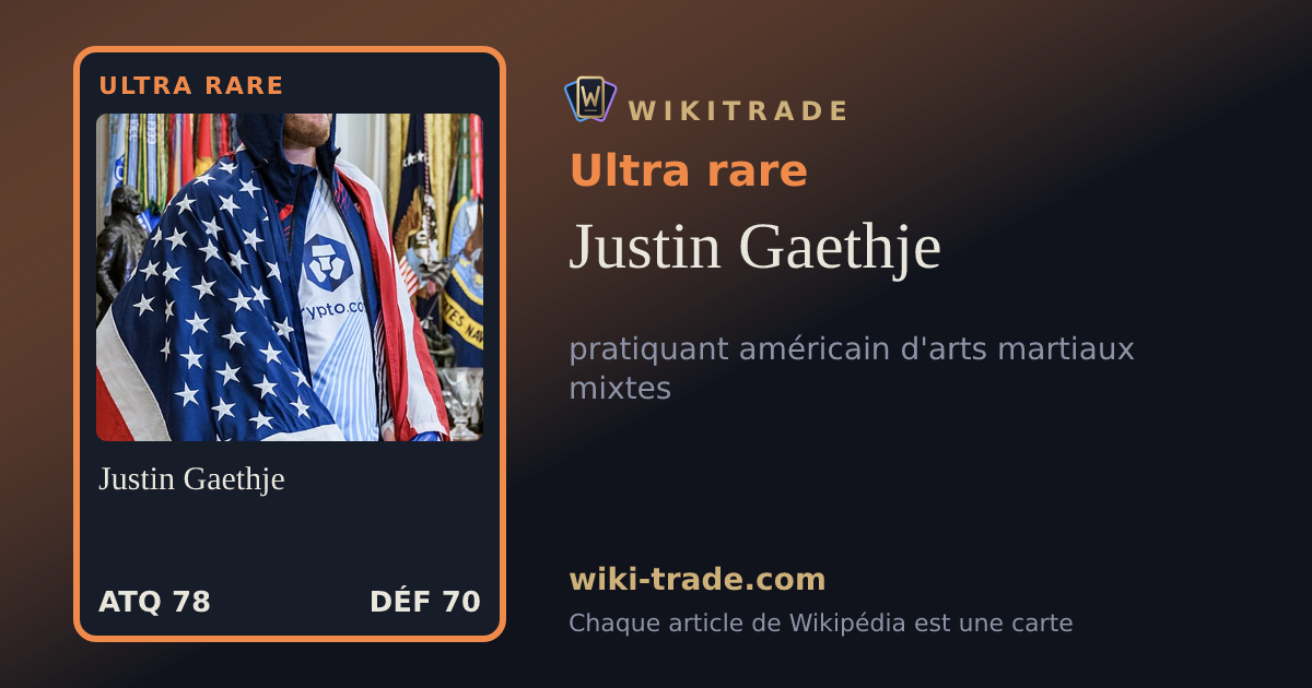 Justin Gaethje — carte Ultra rare