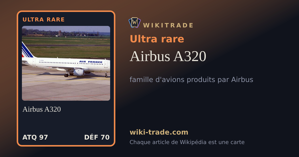 Airbus A320 — carte Ultra rare