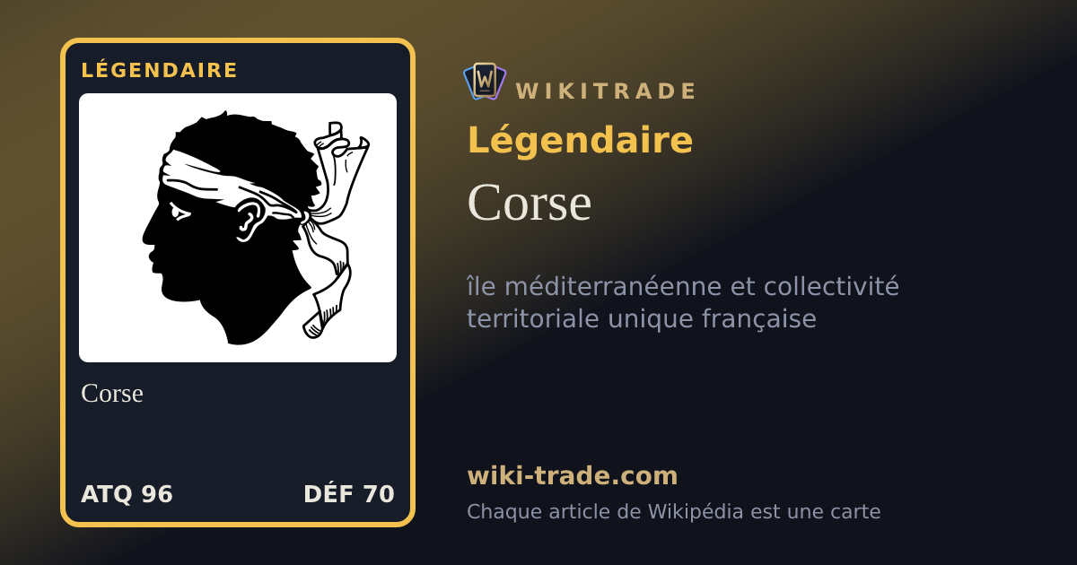 Corse — carte Légendaire