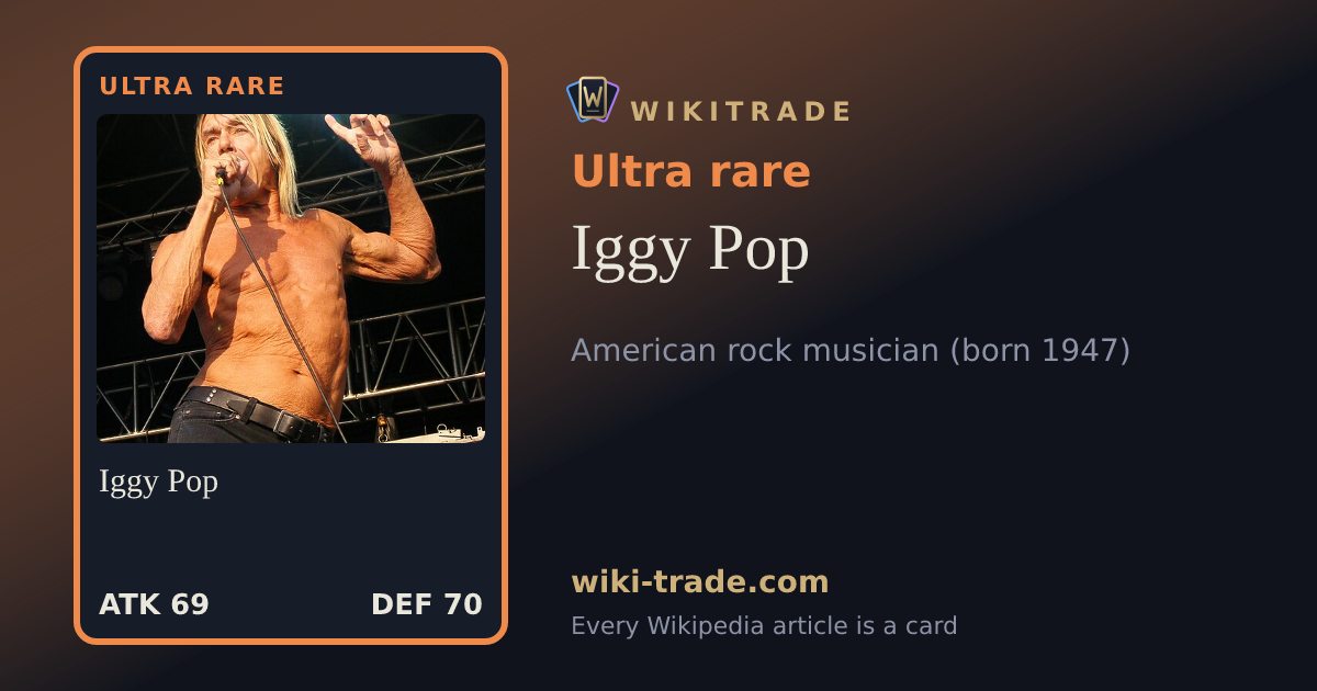 Iggy Pop — Ultra rare card