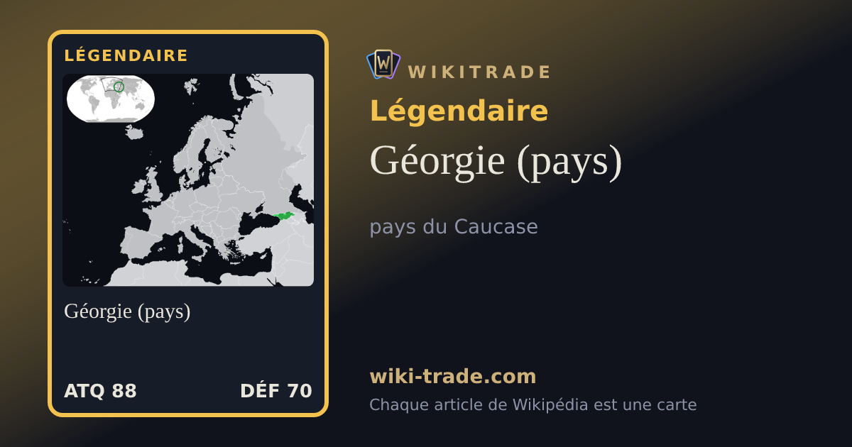 Géorgie (pays) — carte Légendaire