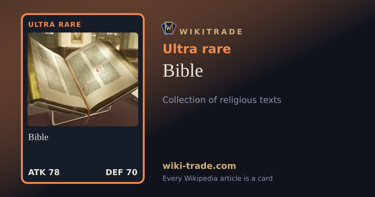 Bible — Ultra rare card