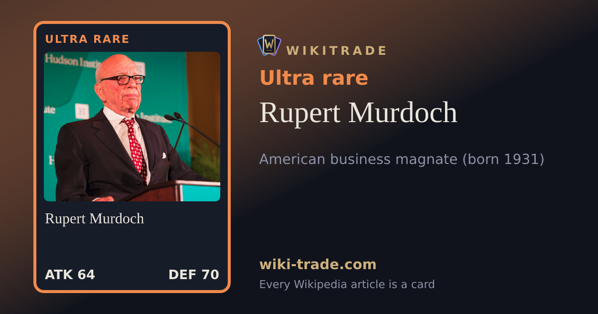 Rupert Murdoch — Ultra rare card