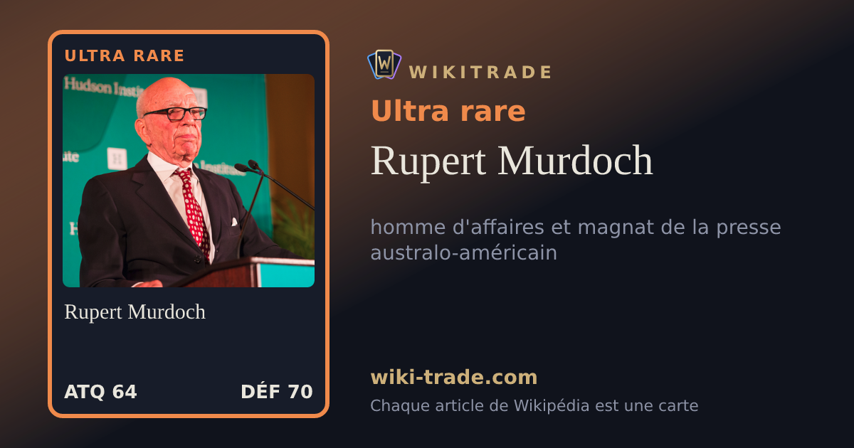 Rupert Murdoch — carte Ultra rare