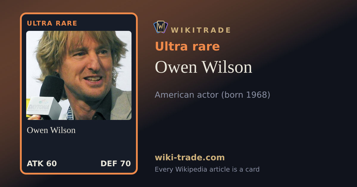 Owen Wilson — Ultra rare card