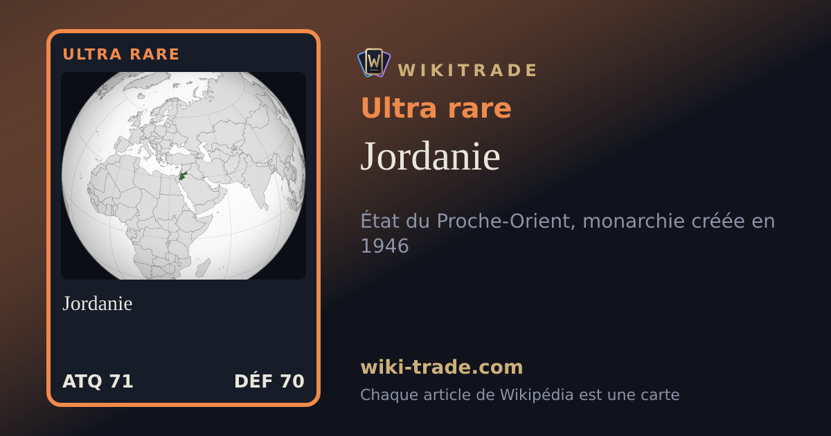 Jordanie — carte Ultra rare