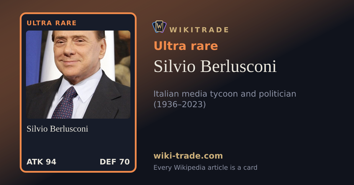 Silvio Berlusconi — Ultra rare card