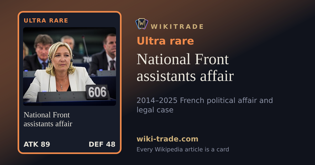 National Front assistants affair — Ultra rare card