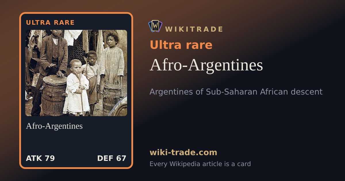 Afro-Argentines — Ultra rare card