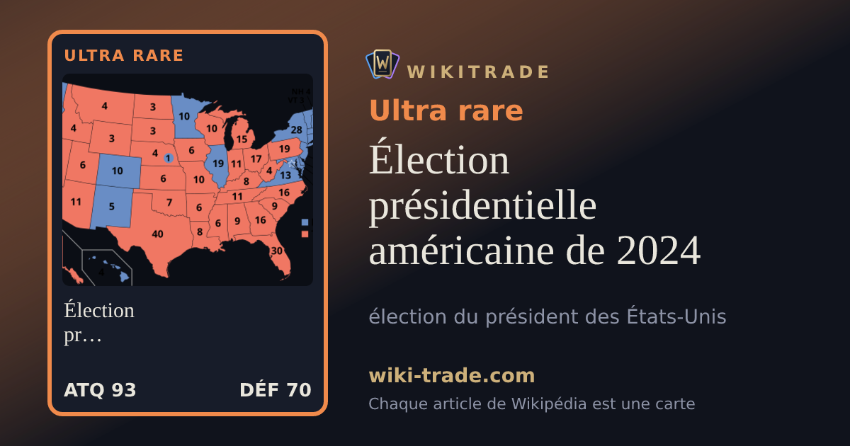 Élection présidentielle américaine de 2024 — carte Ultra rare
