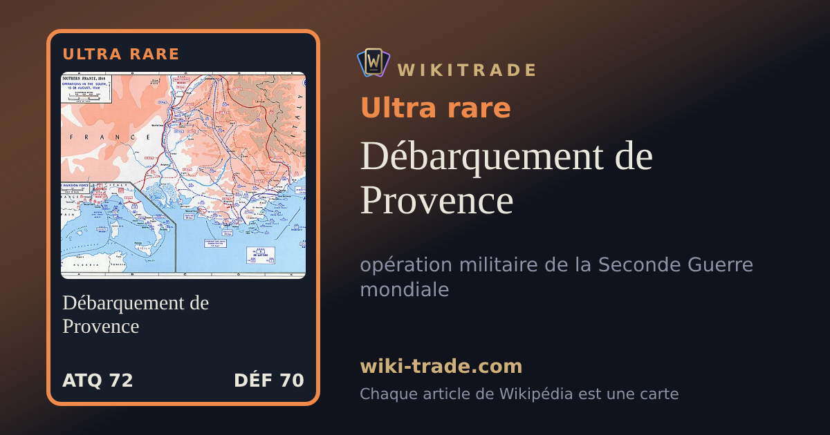 Débarquement de Provence — carte Ultra rare