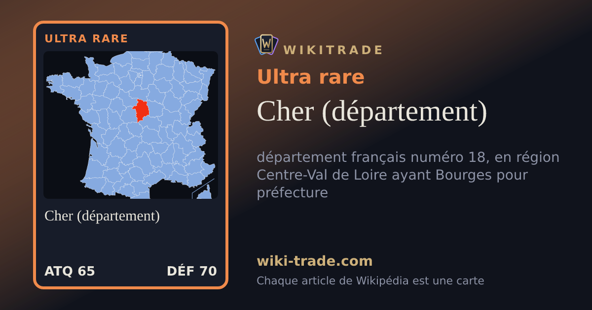 Cher (département) — carte Ultra rare