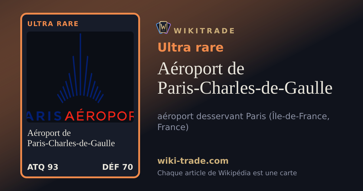 Aéroport de Paris-Charles-de-Gaulle — carte Ultra rare