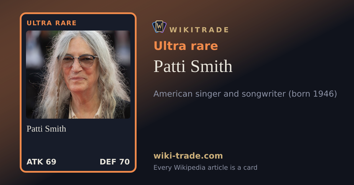 Patti Smith — Ultra rare card
