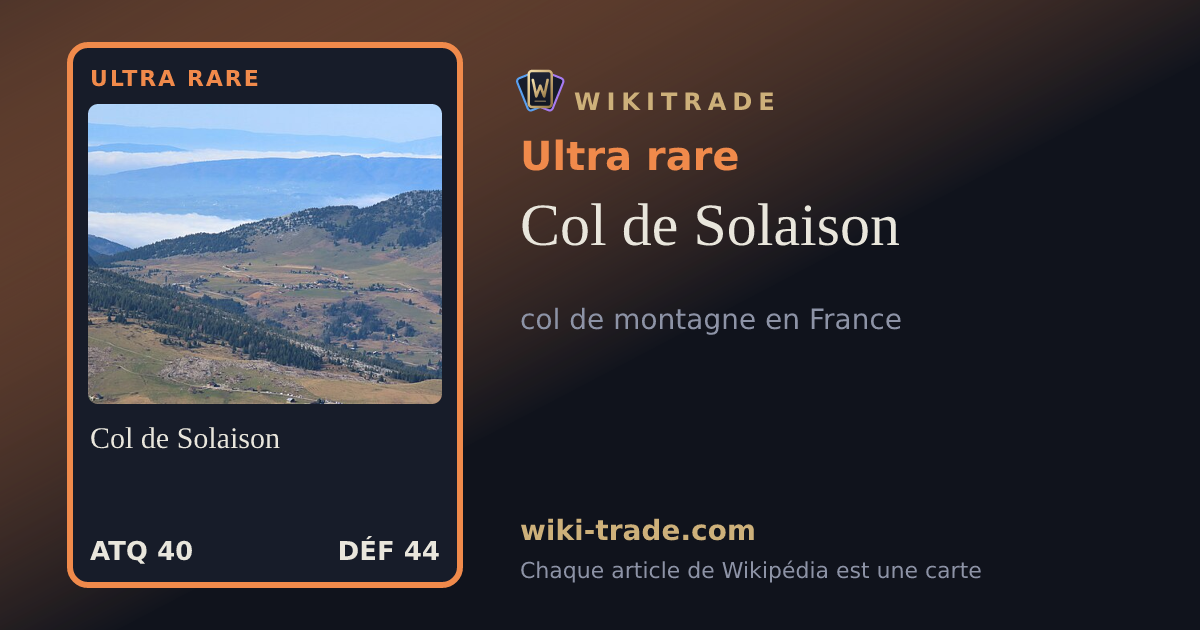 Col de Solaison — carte Ultra rare
