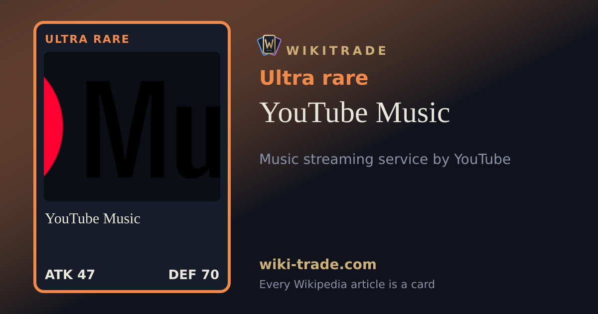 YouTube Music — Ultra rare card