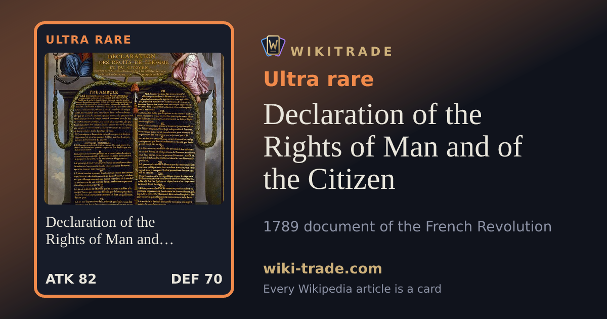 Declaration of the Rights of Man and of the Citizen — Ultra rare card