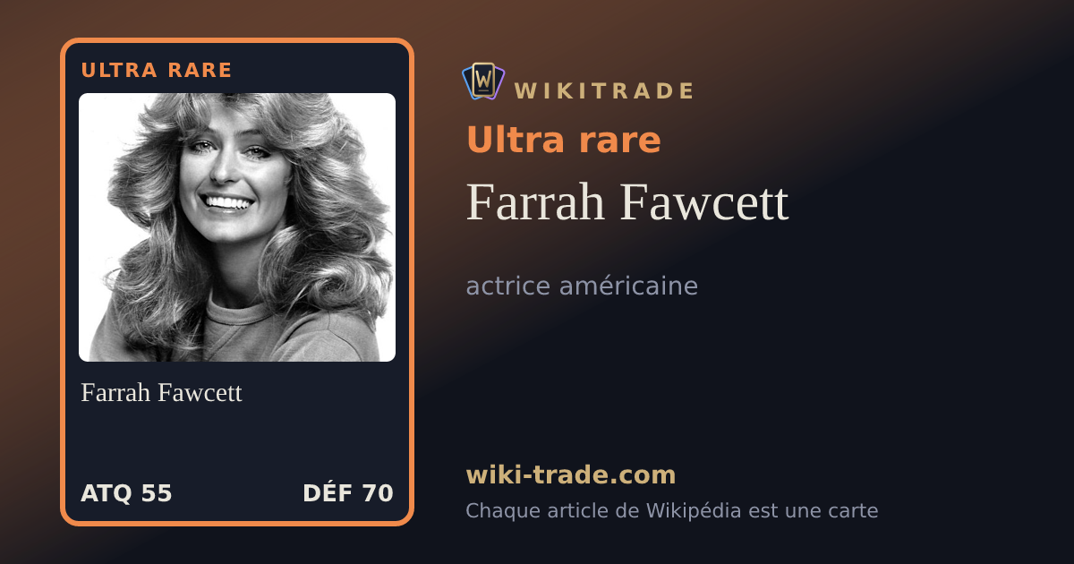 Farrah Fawcett — carte Ultra rare